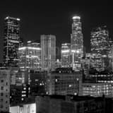 Square Downtown Los Angeles at Night black and white Pictures