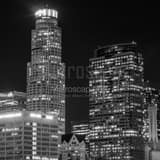 Square Downtown LA at Night black and white Pictures
