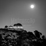 Square Griffith Park under the Super Moon landscape black and white Photography