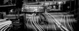 Panoramic The Harbor Freeway Exit Ramp Sign landscape black and white Photography