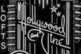 Horizontal A Hollywood and Vine Neon Sign landscape black and white Photography