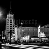 Square The Hollywood Museum and First National Building black and white Pictures