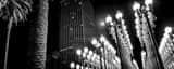 Panoramic The Lamps at the Los Angeles County Museum of Art landscape black and white Photography