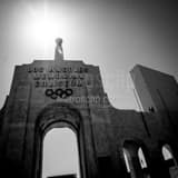Square The Los Angeles Memorial Coliseum black and white Pictures