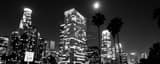 Panoramic The Los Angeles Skyline from West Fourth Street landscape black and white Photography