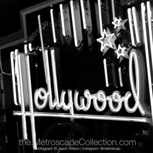 A Neon Hollywood Sign -- Los Angeles Black and White Photos