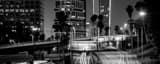 Panoramic The Ritz Carlton and Wedbush Buildings landscape black and white Photography