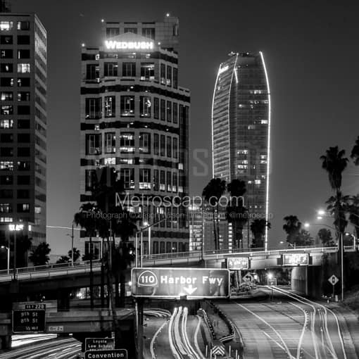 The Ritz Carlton and Wedbush Buildings -- Los Angeles Black and White Photos