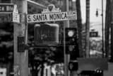 Horizontal South Santa Monica Boulevard landscape black and white Photography