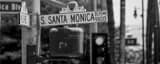 Panoramic South Santa Monica Boulevard landscape black and white Photography