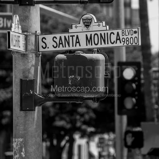 South Santa Monica Boulevard -- Los Angeles Black and White Photos