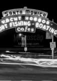 Vertical The Santa Monica Pier black and white Photography