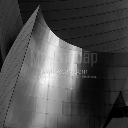 Los Angeles Black and White Photos of The Stainless Steel Skin of the Disney Concert Hall The Stainless Steel Skin of the Disney Concert Hall -- Los Angeles Black and White Photos