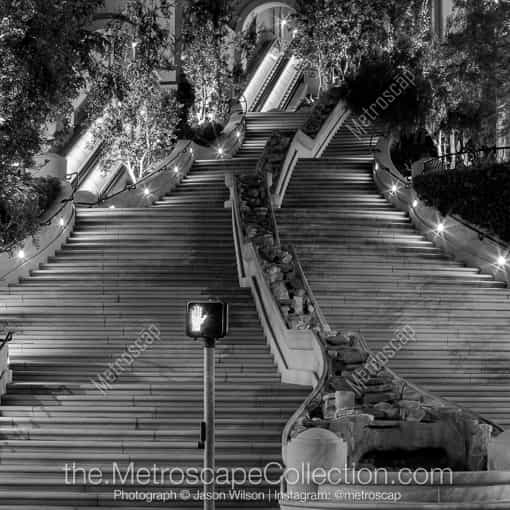 Los Angeles Black and White Photos of The Stairway between the US Bank and Citigroup Buildings The Stairway between the US Bank and Citigroup Buildings -- Los Angeles Black and White Photos