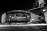 Horizontal The Staples Center After Hours landscape black and white Photography