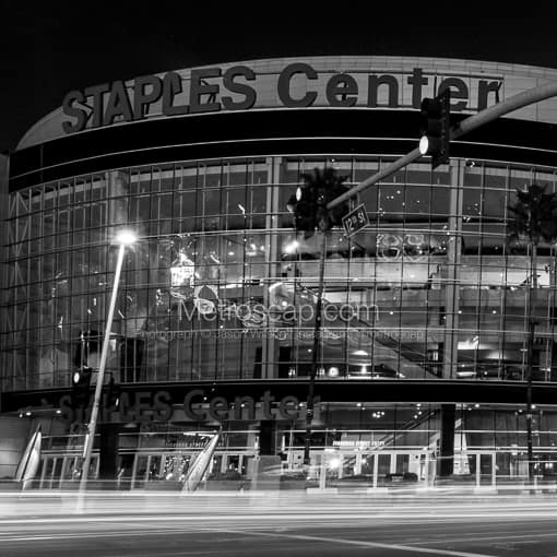 The Staples Center After Hours -- Los Angeles Black and White Photos
