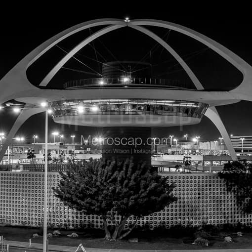 The Theme Building at LAX -- Los Angeles Black and White Photos