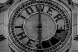 Horizontal The Tower Theatre Clock landscape black and white Photography