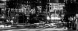 Panoramic Traffic at Figueroa and Olympic Blvd landscape black and white Photography