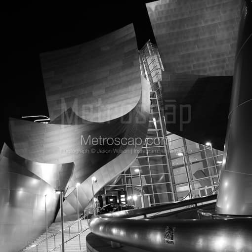 Los Angeles Black and White Photos of The Walt Disney Concert Hall in Downtown Los Angeles The Walt Disney Concert Hall in Downtown Los Angeles -- Los Angeles Black and White Photos