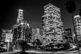 Horizontal The Westin Bonaventure and US Bank Building from Fourth Street landscape black and white Photography