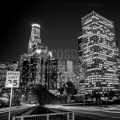 Los Angeles Black and White Photos of The Westin Bonaventure and US Bank Building from Fourth Street The Westin Bonaventure and US Bank Building from Fourth Street -- Los Angeles Black and White Photos