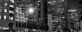 Panoramic Wilshire Boulevard at Figueroa at Night black and white Pictures