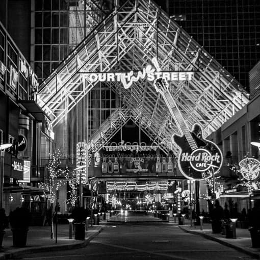Fourth Street in Downtown Louisville -- Louisville Black and White Photography