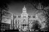 Horizontal The Union County Courthouse black and white Photography