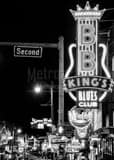 Vertical Beale Street at Night Photography