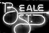Horizontal Beale Street Neon Sign landscape black and white Photography