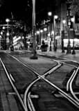 Vertical Main Street in Downtown Memphis at Night Photography