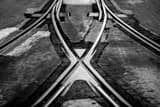 Horizontal Street Car Tracks at Main and Madison Photography