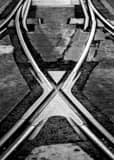 Vertical Street Car Tracks at Main and Madison Photography