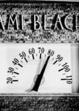 Vertical The Art Deco Temperature Gauge on South Miami Beach Framed Photos