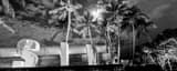 Panoramic The Bayside Sign black and white Photos