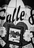 Vertical Calle Ocho en La PequeÃ±a Habana landscape black and white Photography