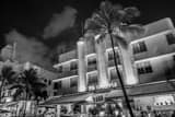 Horizontal The Carlyle Hotel on South Beach black and white Photos