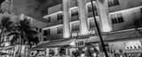 Panoramic The Carlyle Hotel on South Beach black and white Photos