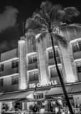 Vertical The Carlyle Hotel on South Beach black and white Photos