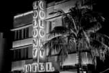 Horizontal The Colony Hotel on South Beach black and white Photos