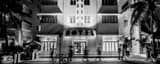 Panoramic The Congress Hotel on South Miami Beach black and white Photos