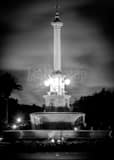 Vertical The DeSoto Fountain in Coral Gables black and white Photos
