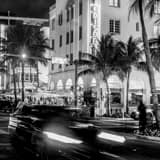Square The Edison Hotel at Ocean Drive at 10th Street black and white Photos