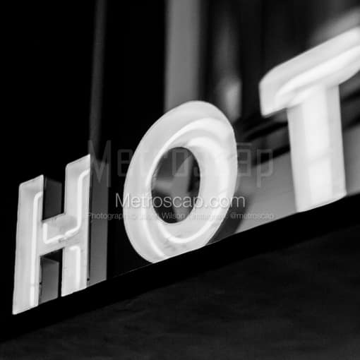 Hot Neon Sign -- Miami Black and White Photos