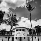 Square The Miami Beach Patrol Headquarters landscape black and white Photography