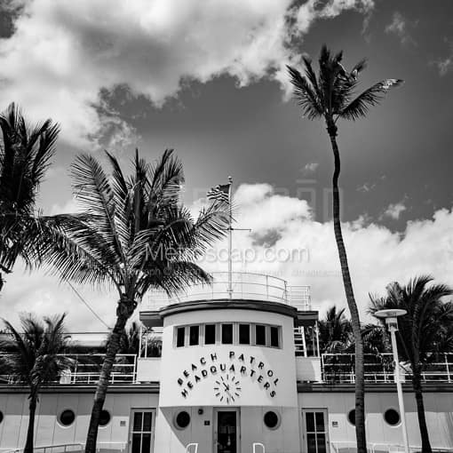The Miami Beach Patrol Headquarters -- Miami Black and White Photos