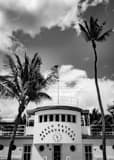 Vertical The Miami Beach Patrol Headquarters landscape black and white Photography