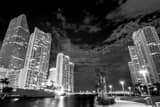 Horizontal The Miami Riverwalk at Miami Circle black and white Photos