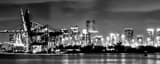 Panoramic The Ports on Dodge Island black and white Photos